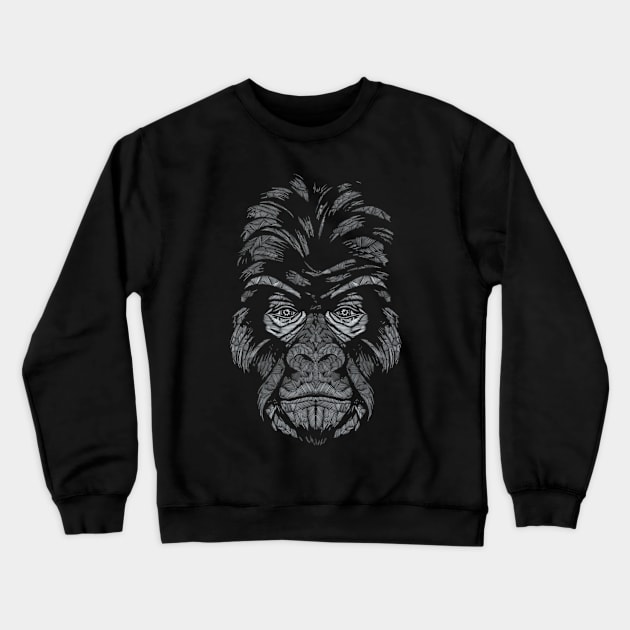 Gorilla Crewneck Sweatshirt by ladinoariel